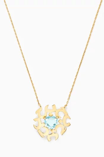 Arabic 'Hobb' Topaz Necklace in 18kt Gold