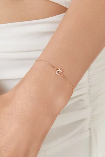 Arabic Letter 'Hhaa' Bracelet in Enamel & 18kt Gold