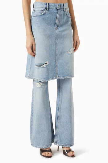 بنطال بطبقات متعددة دينم