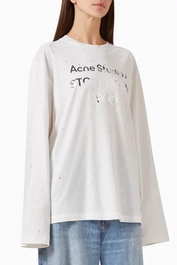 تي شيرت بشعار الماركة قطن وقنب