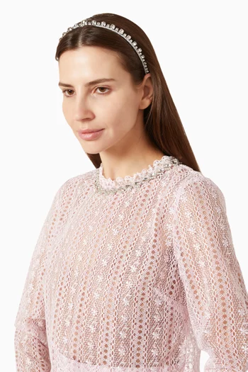 Camille Crystal Headband in Metal