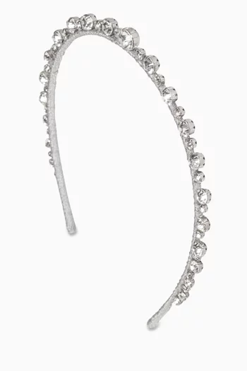 Camille Crystal Headband in Metal