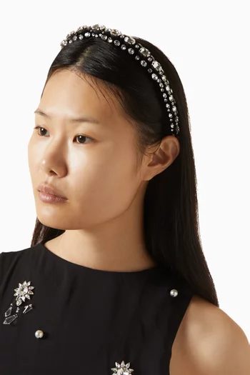 Luciana Crystal Headband in Velvet