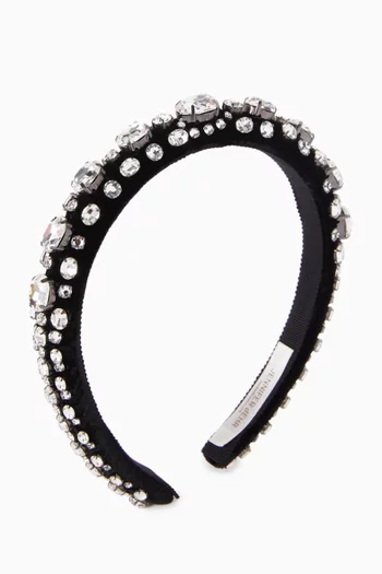Luciana Crystal Headband in Velvet