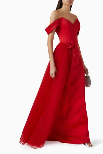 Spica Off-shoulder Maxi Dress