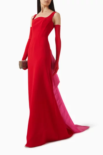 Granato Gown in Crepe & Taffeta