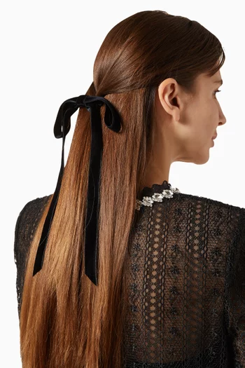 Aida Bow Barrette in Velvet