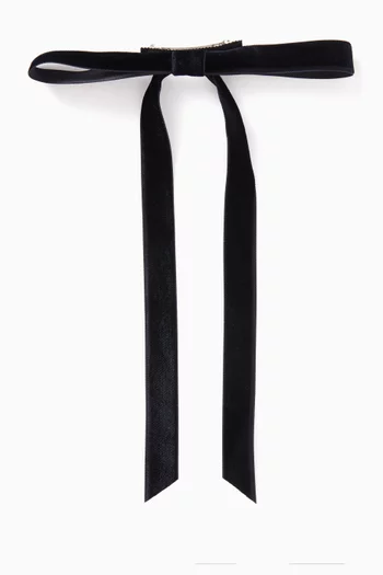Aida Bow Barrette in Velvet