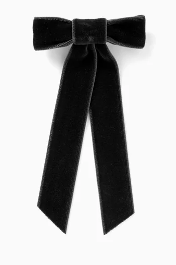 Bow Barrette Hair-clip in Velvet