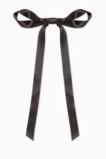 Gretta Bow Barette Hair-clip in Silk-satin