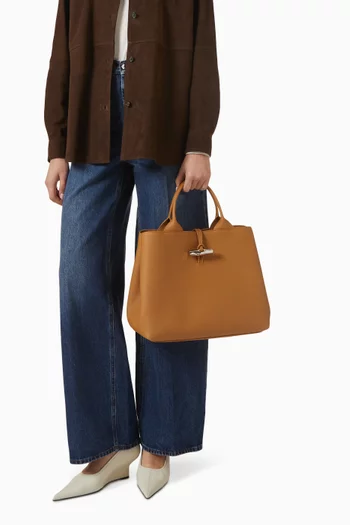 Large Le Roseau Tote Bag in Cowhide Leather