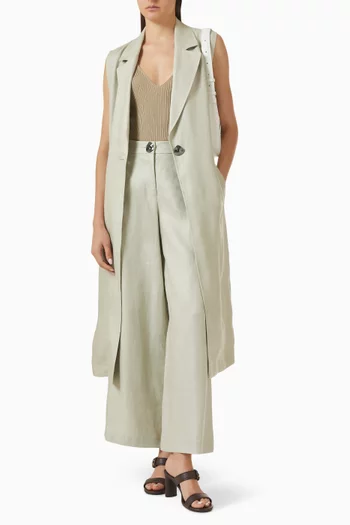 Trench Coat in Linen Twill