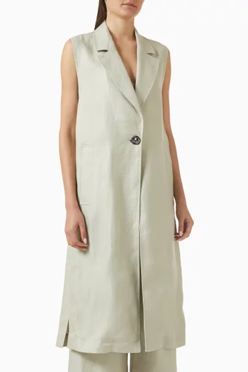 Trench Coat in Linen Twill