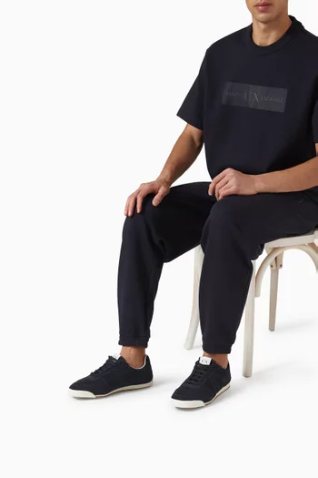 AX Logo Low-top Sneakers in Suede