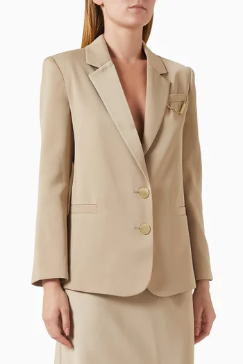 جاكيت بحلية شعار الماركة