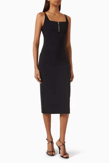 Half-zip Midi Dress