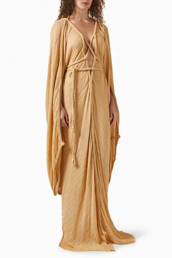 Helia Braided Kaftan in Cotton