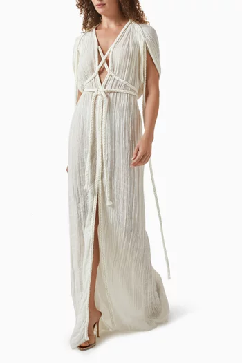 Helia Braided Gown in Cotton