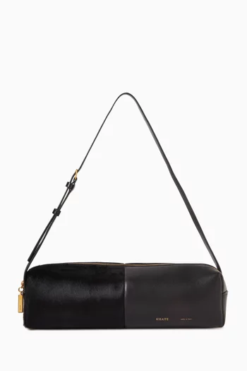Kye Shoulder Bag in Leather & Calf Hair
