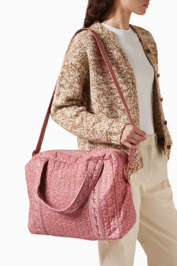 حقيبة يد بنقشة