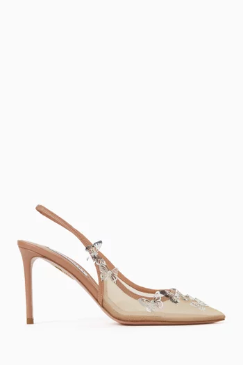 Papillon Sauvage 85 Slingback Pumps in Tulle