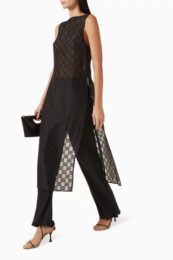 Kyra High-waist Pants in Silk