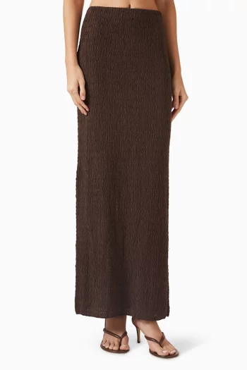 Melissa Knit Midi Skirt in Cotton Blend