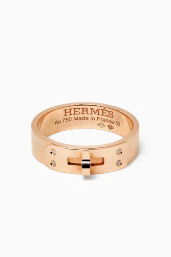 خاتم كيلي معدن بلون ذهبي وردي غير مستعمل