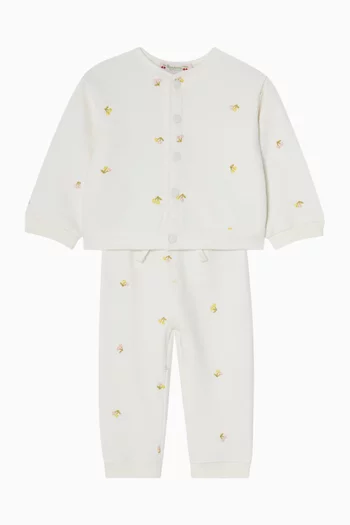 Lemon-print Sweatpants in Cotton