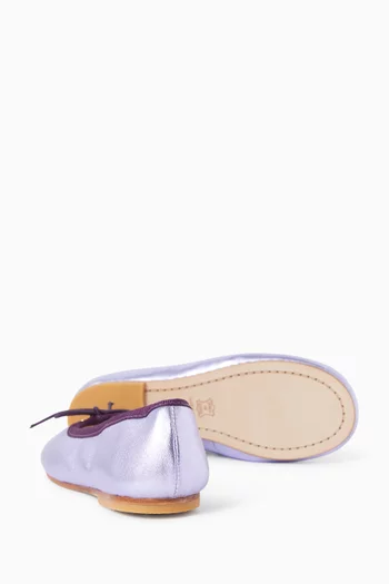 حذاء باليرينا ليزا قماش لامع