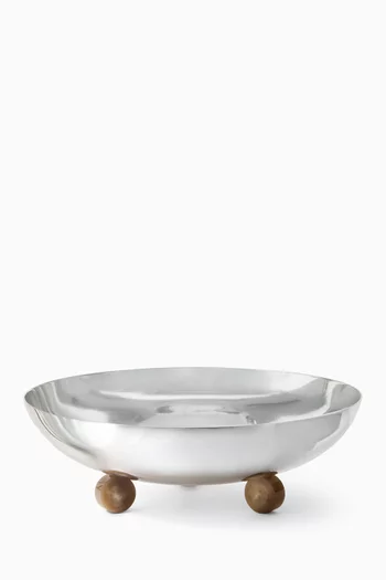 Large Bowl in Silver-plated Steel