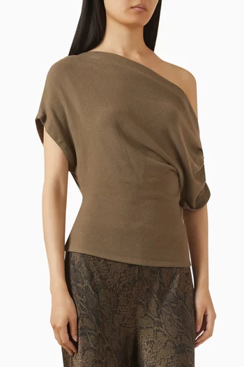 بلوزة ايريس منسوجة مزيج لايوسيل