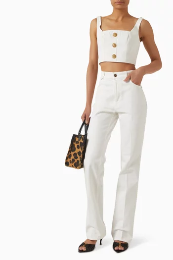 بلوزة قصيرة دينم