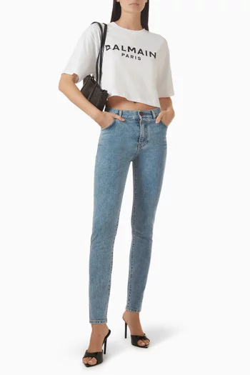 High-waist Skinny Jeans in Denim