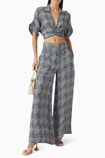 Chiara Top in Linen-blend