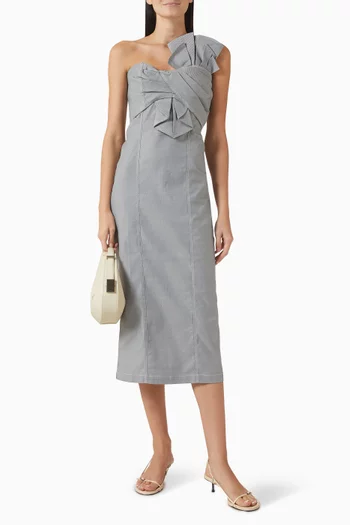 Ivana Midi Dress in Stretch Hemp