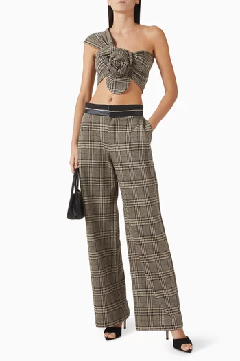 Aubrey Pants in Stretch Plaid