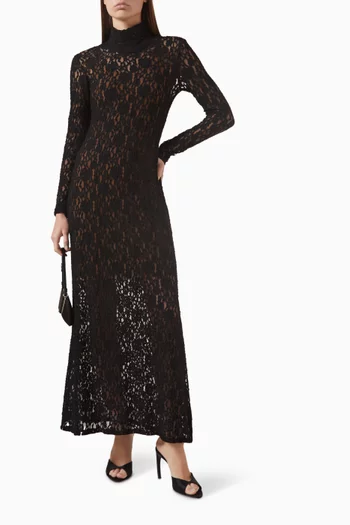 Winston Sheer Maxi Dress in Stretch Bouclé