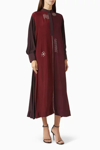 Embroidered Midi Dress