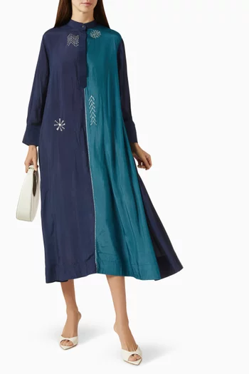 Embroidered Midi Dress