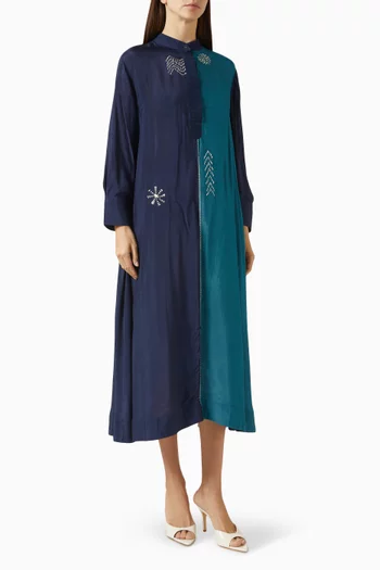 Embroidered Midi Dress