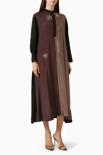 Embroidered Midi Dress