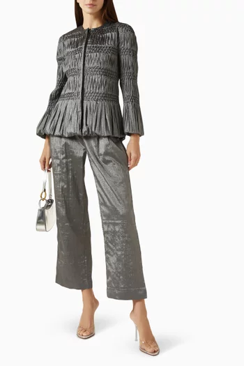 Ruched Shirt & Pants Set