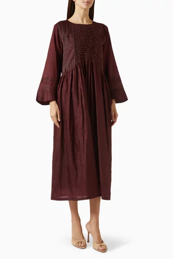 Tonal Embroidered Midi Dress