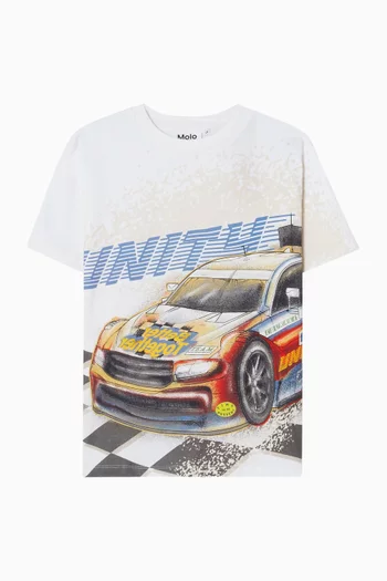 تي شيرت بطبعة كرة سلة وشخصية رودني