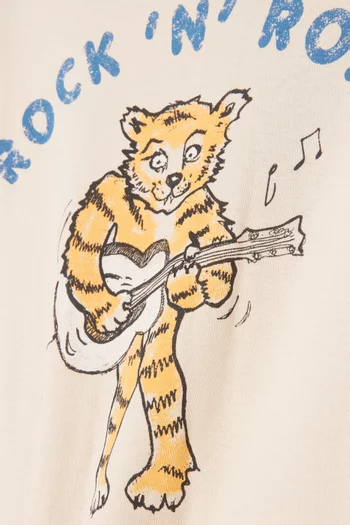 تي شيرت بطبعة قطن