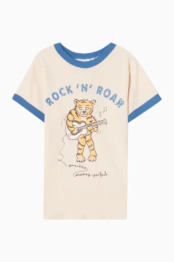 تي شيرت بطبعة قطن