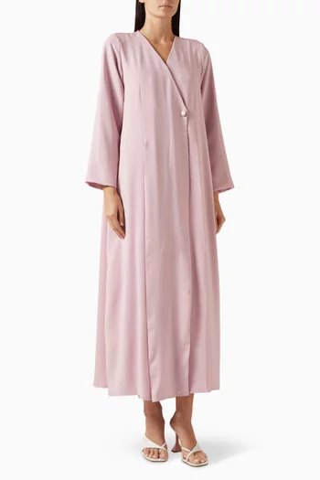 عباية بتصميم انسيابي كريب مغربي