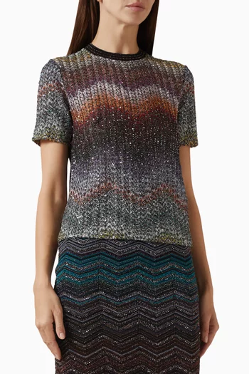Zig-zag T-shirt in Knit