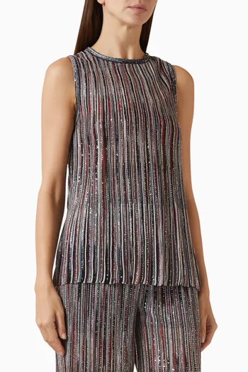 Ribbed Sequin Top in Knit